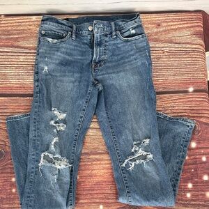 Abercrombie & Fitch Men's Skinny Jeans in Distressed Blue 28x32